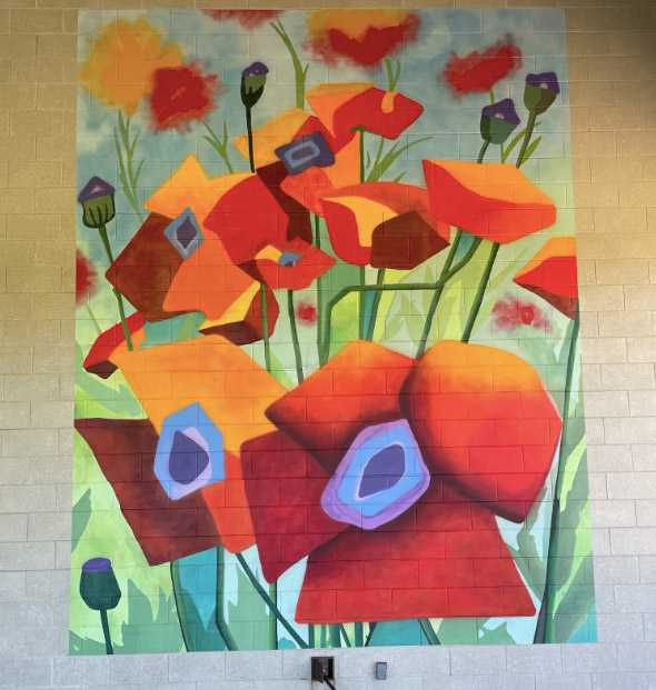 Public Art Mural for the Veterans Memorial in the City Wetsterville Ohio